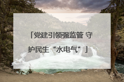 党建引领强监管 守护民生“水电气”