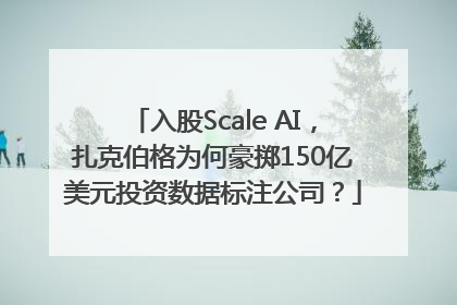 入股Scale AI，扎克伯格为何豪掷150亿美元投资数据标注公司？