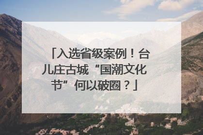 入选省级案例！台儿庄古城“国潮文化节”何以破圈？