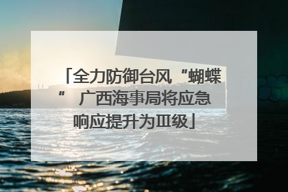 全力防御台风“蝴蝶” 广西海事局将应急响应提升为Ⅲ级