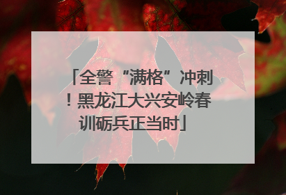 全警“满格”冲刺！黑龙江大兴安岭春训砺兵正当时