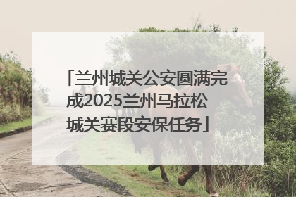兰州城关公安圆满完成2025兰州马拉松城关赛段安保任务