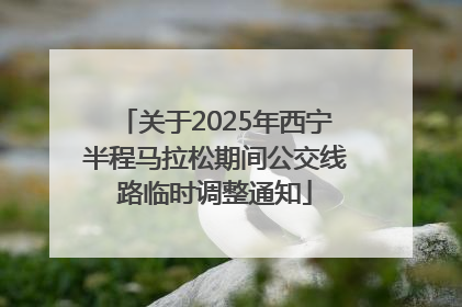 关于2025年西宁半程马拉松期间公交线路临时调整通知