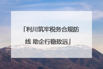 利川筑牢税务合规防线 助企行稳致远