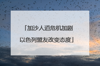 加沙人道危机加剧 以色列盟友改变态度