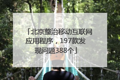 北京整治移动互联网应用程序，197款发现问题388个