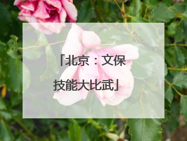 北京：文保技能大比武