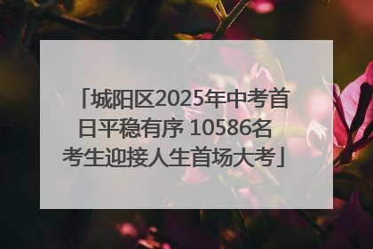 城阳区2025年中考首日平稳有序 10586名考生迎接人生首场大考