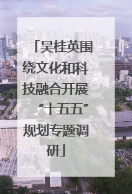 吴桂英围绕文化和科技融合开展“十五五”规划专题调研
