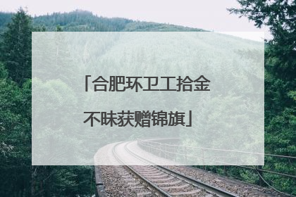 合肥环卫工拾金不昧获赠锦旗