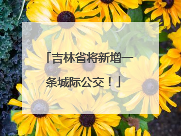 吉林省将新增一条城际公交！