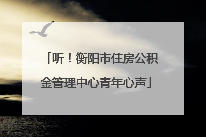 听！衡阳市住房公积金管理中心青年心声