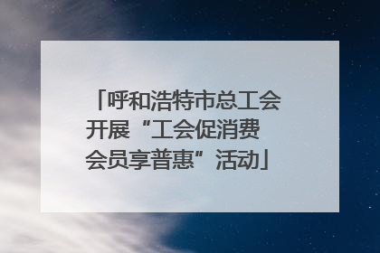 呼和浩特市总工会开展“工会促消费 会员享普惠”活动