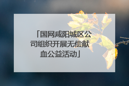 国网咸阳城区公司组织开展无偿献血公益活动