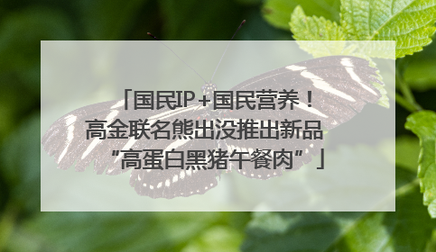 国民IP+国民营养！高金联名熊出没推出新品“高蛋白黑猪午餐肉”