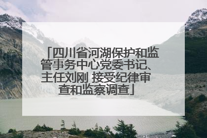 四川省河湖保护和监管事务中心党委书记、主任刘刚 接受纪律审查和监察调查