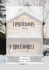 四川10名干部任新职