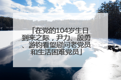 在党的104岁生日到来之际，尹力、殷勇、游钧看望慰问老党员和生活困难党员
