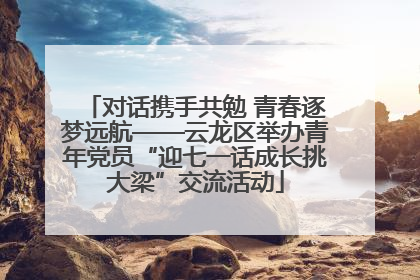 对话携手共勉 青春逐梦远航——云龙区举办青年党员“迎七一话成长挑大梁”交流活动