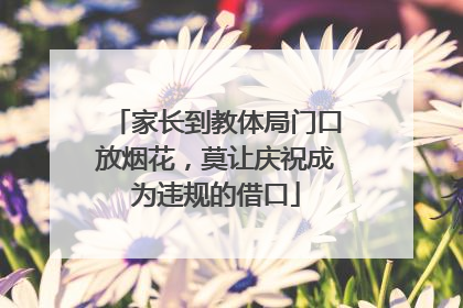 家长到教体局门口放烟花，莫让庆祝成为违规的借口