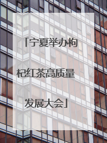 宁夏举办枸杞红茶高质量发展大会