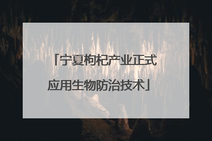 宁夏枸杞产业正式应用生物防治技术