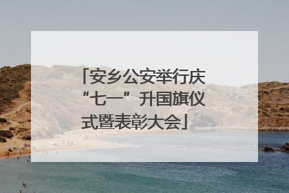 安乡公安举行庆“七一”升国旗仪式暨表彰大会