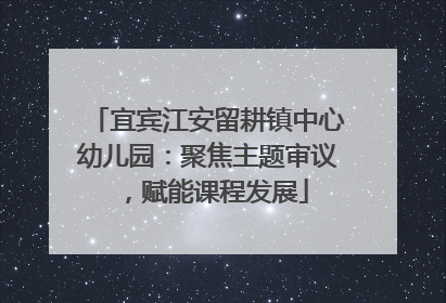 宜宾江安留耕镇中心幼儿园：聚焦主题审议，赋能课程发展