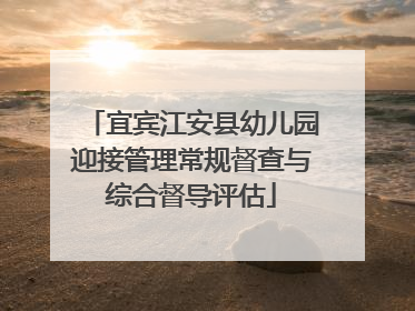 宜宾江安县幼儿园迎接管理常规督查与综合督导评估