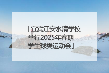 宜宾江安水清学校举行2025年春期学生球类运动会