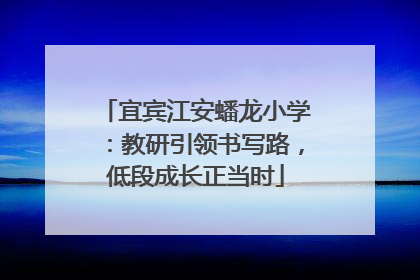 宜宾江安蟠龙小学：教研引领书写路，低段成长正当时