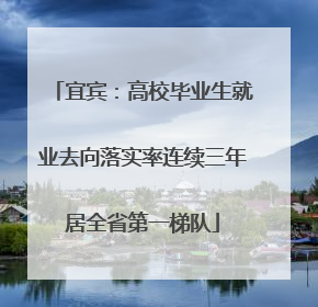 宜宾：高校毕业生就业去向落实率连续三年居全省第一梯队