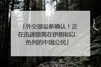 外交部最新确认！正在迅速撤离在伊朗和以色列的中国公民