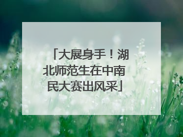大展身手！湖北师范生在中南民大赛出风采