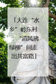 大连“水乡”岭东村：“清风拂绿柳”间走出共富路
