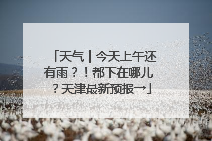 天气｜今天上午还有雨？！都下在哪儿？天津最新预报→