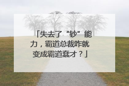 失去了“钞”能力，霸道总裁咋就变成霸道蠢才？