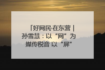 好网民·在东营｜孙雪慧：以“网”为媒传税音 以“屏”为介助发展