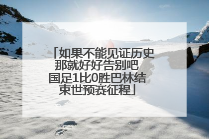 如果不能见证历史 那就好好告别吧 国足1比0胜巴林结束世预赛征程