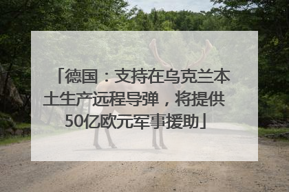 德国：支持在乌克兰本土生产远程导弹，将提供50亿欧元军事援助