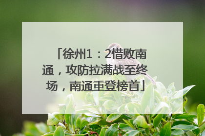 徐州1：2惜败南通，攻防拉满战至终场，南通重登榜首