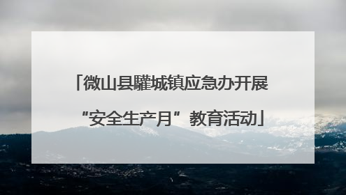 微山县驩城镇应急办开展“安全生产月”教育活动