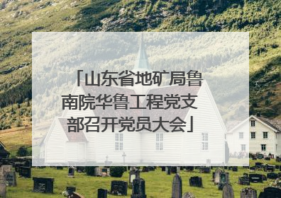山东省地矿局鲁南院华鲁工程党支部召开党员大会
