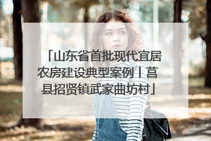 山东省首批现代宜居农房建设典型案例丨莒县招贤镇武家曲坊村