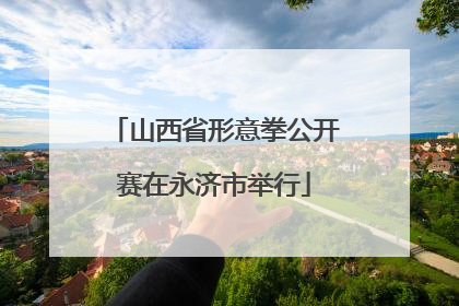 山西省形意拳公开赛在永济市举行
