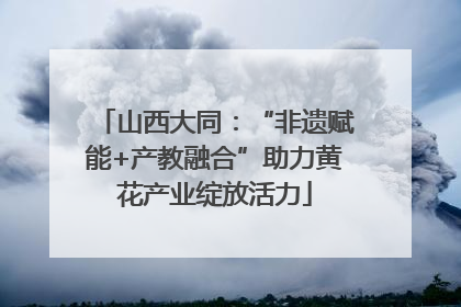 山西大同：“非遗赋能+产教融合”助力黄花产业绽放活力