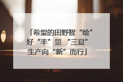 希望的田野智“绘”好“丰”景 “三夏”生产向“新”而行