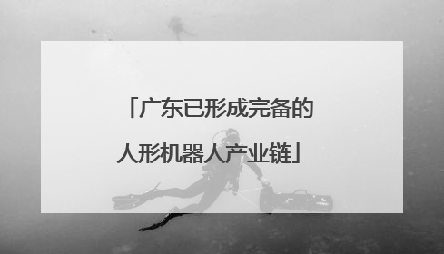 广东已形成完备的人形机器人产业链