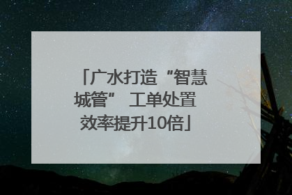 广水打造“智慧城管” 工单处置效率提升10倍