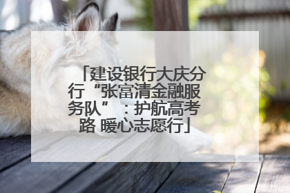 建设银行大庆分行“张富清金融服务队”：护航高考路 暖心志愿行